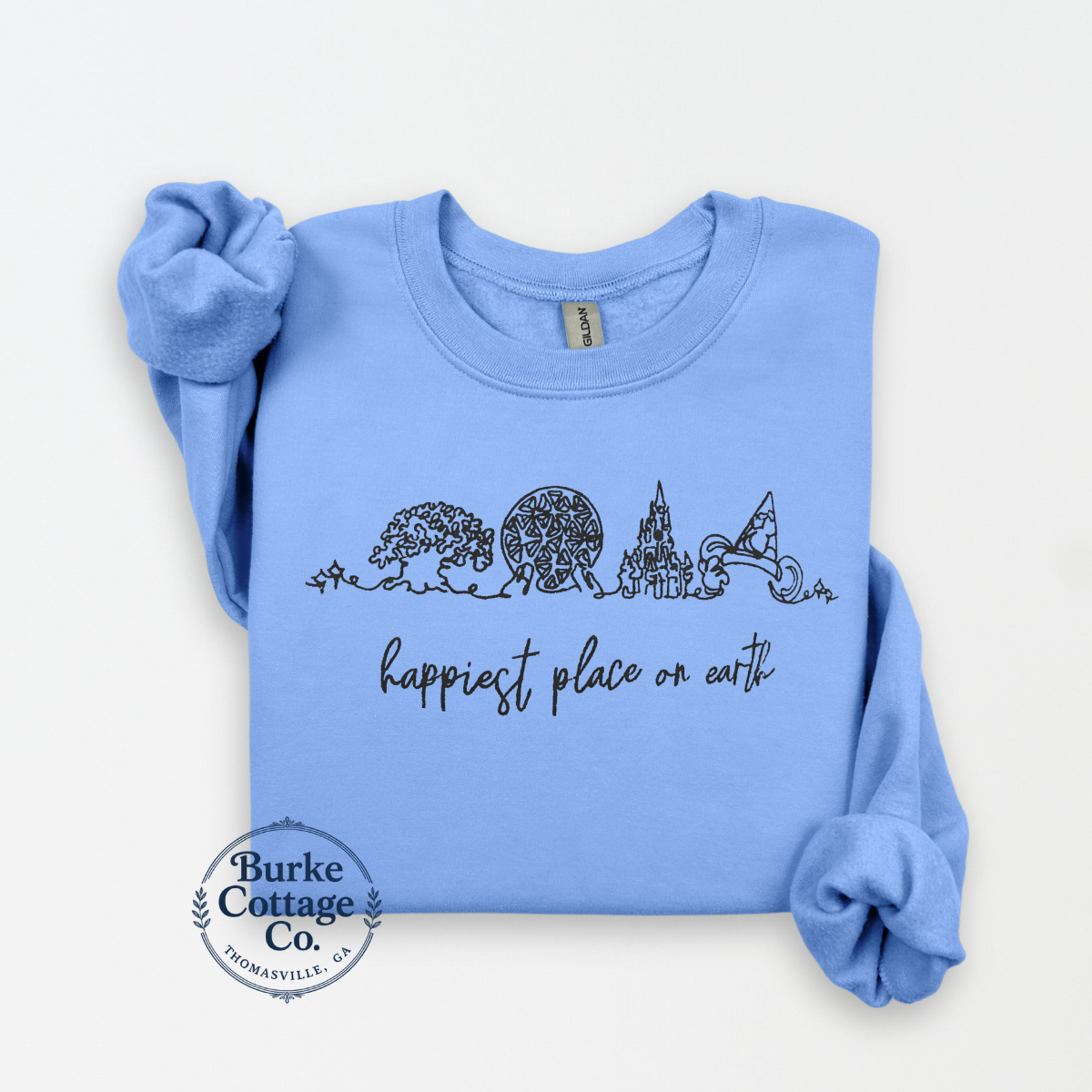 Happiest Place on Earth Embroidered Sweatshirt