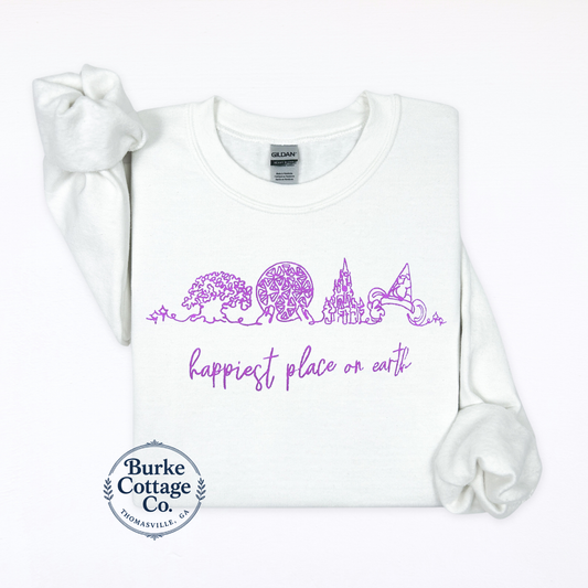 Happiest Place on Earth Embroidered Sweatshirt
