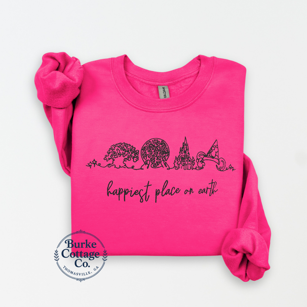 Happiest Place on Earth Embroidered Sweatshirt