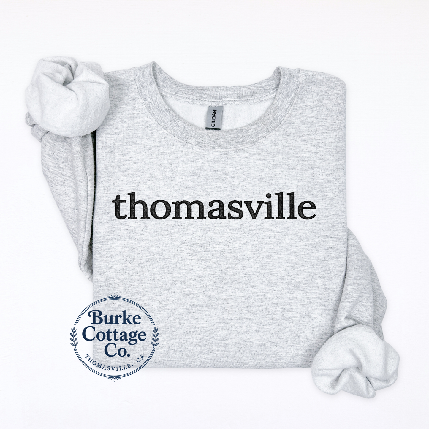 Thomasville Embroidered Sweatshirt | Solid Thread Color