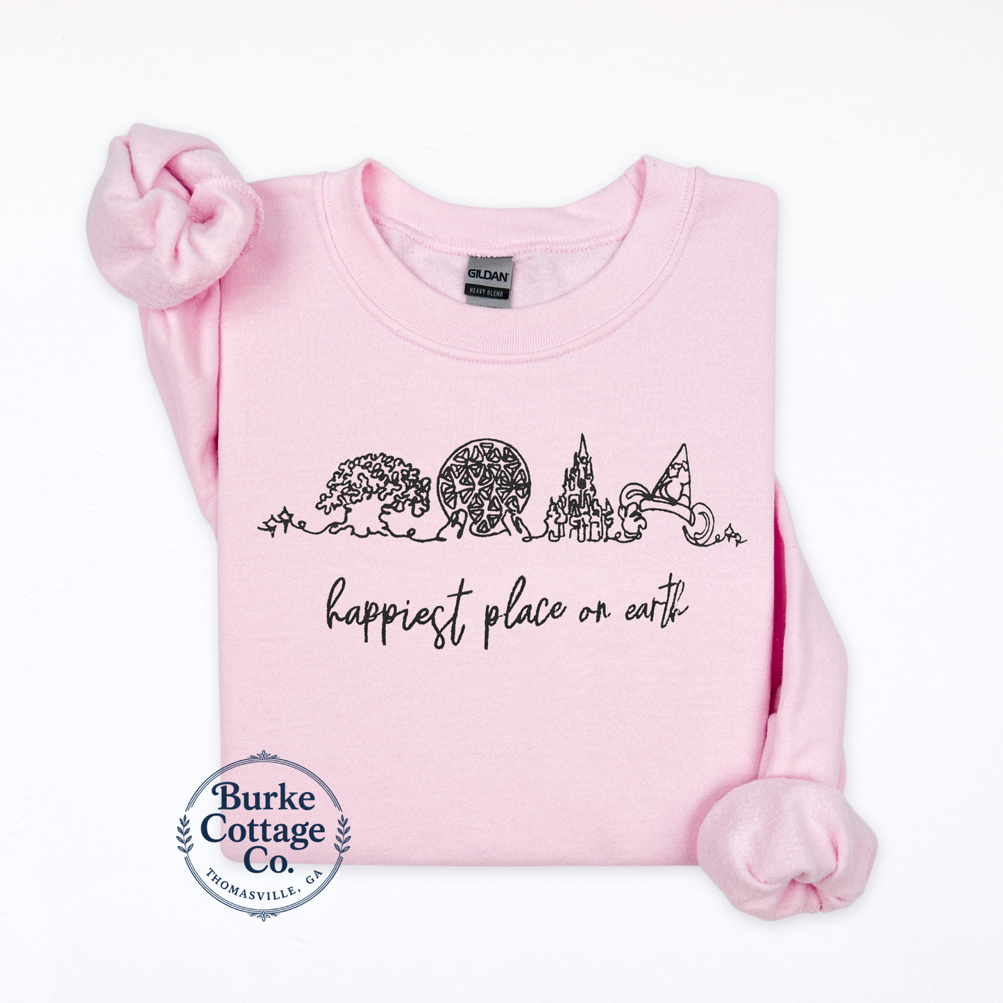Happiest Place on Earth Embroidered Sweatshirt