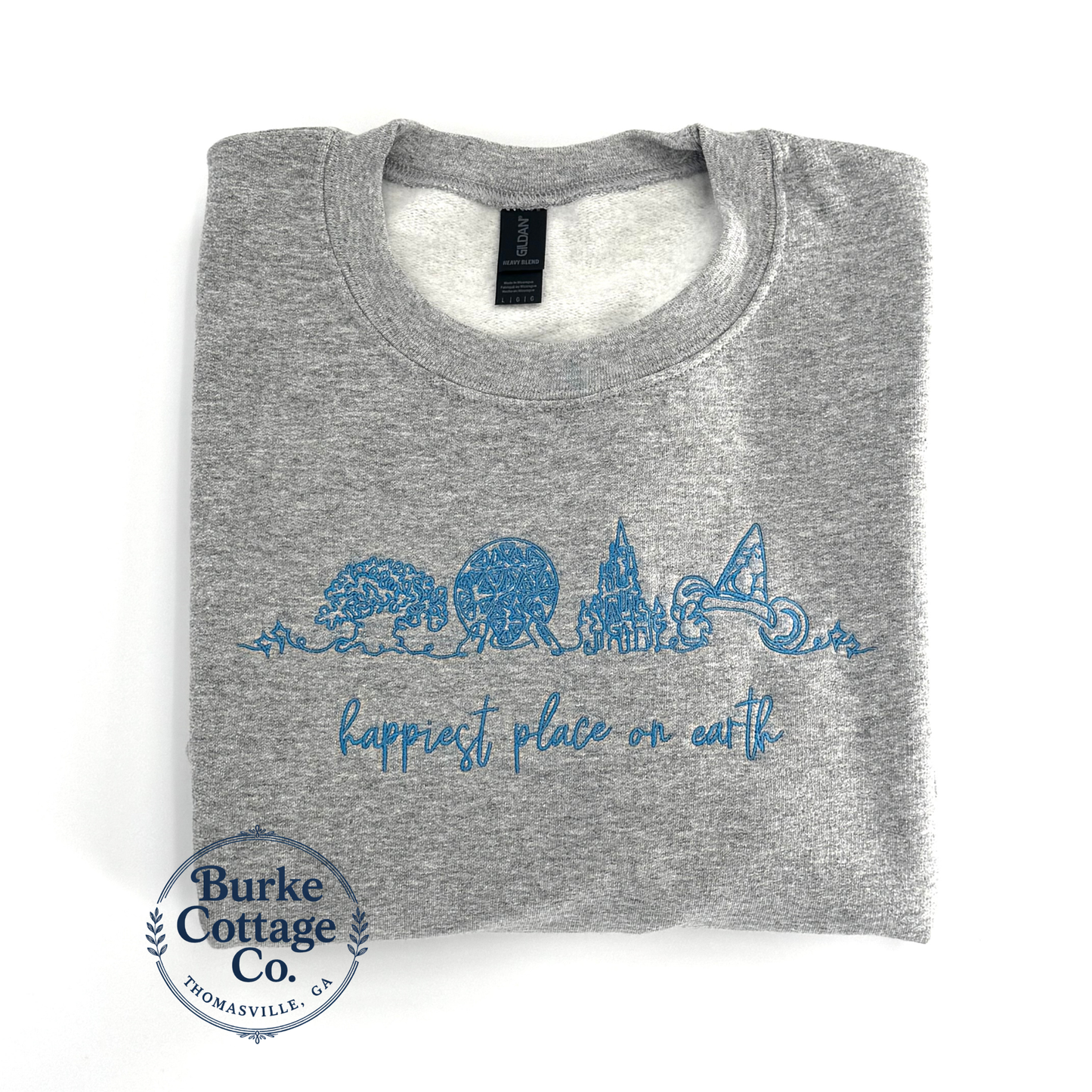 Happiest Place on Earth Embroidered Sweatshirt
