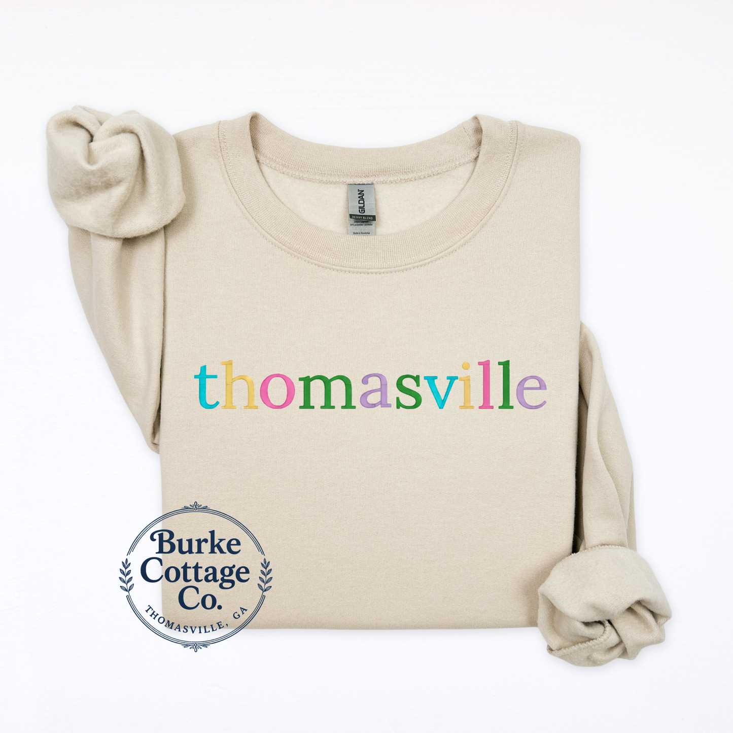 Thomasville Embroidered Sweatshirt | Multi-Color Design