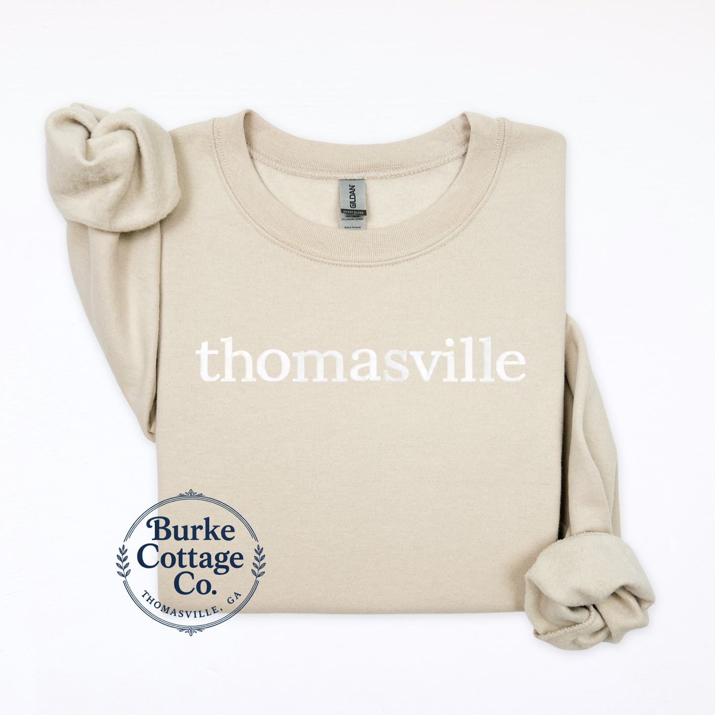 Thomasville Embroidered Sweatshirt | Solid Thread Color