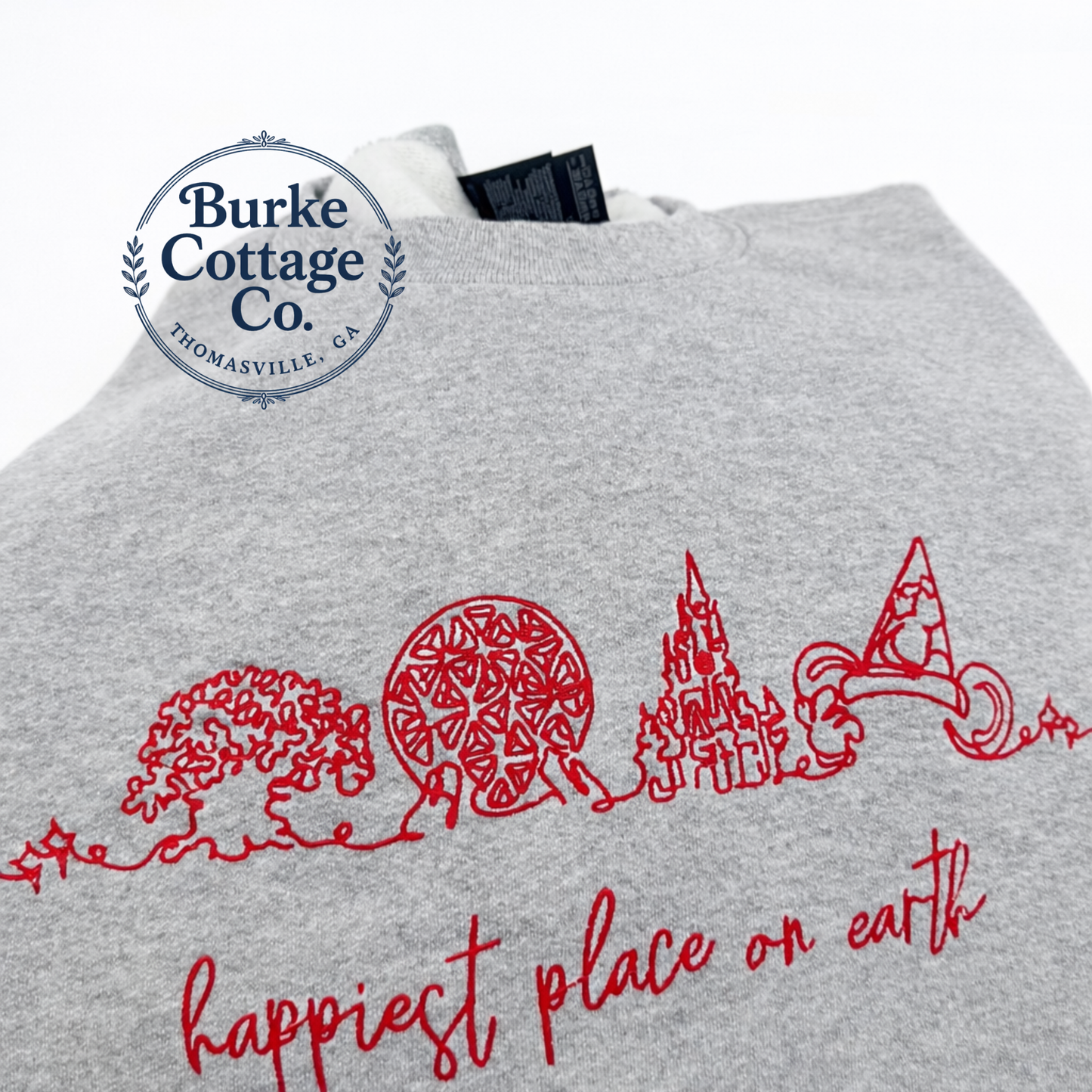 Happiest Place on Earth Embroidered Sweatshirt