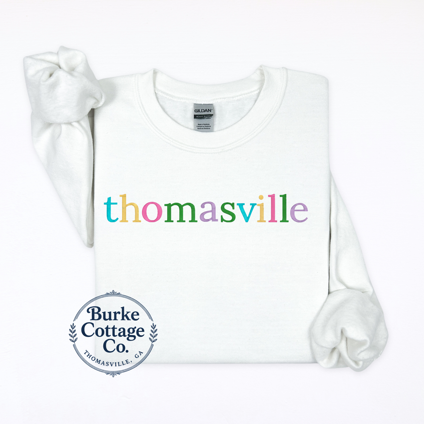 Thomasville Embroidered Sweatshirt | Multi-Color Design