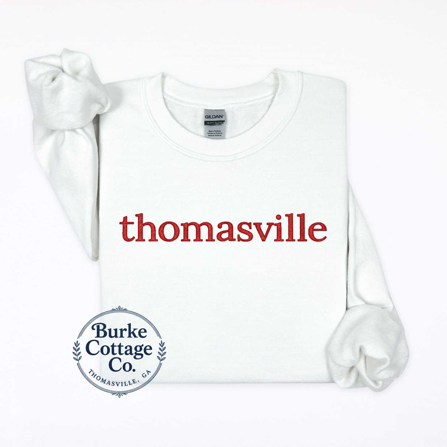 Thomasville Embroidered Sweatshirt | Solid Thread Color