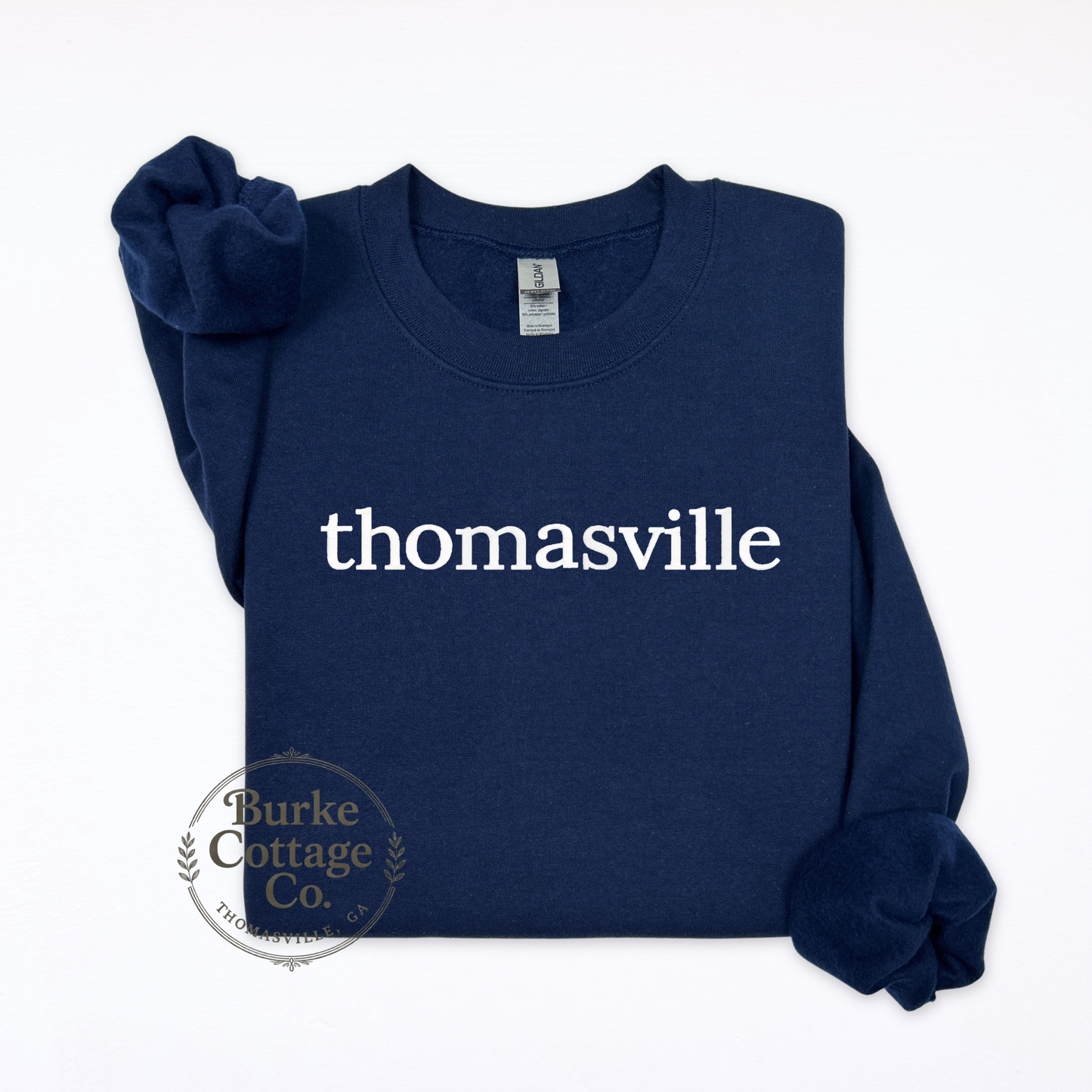 Thomasville Embroidered Sweatshirt | Solid Thread Color