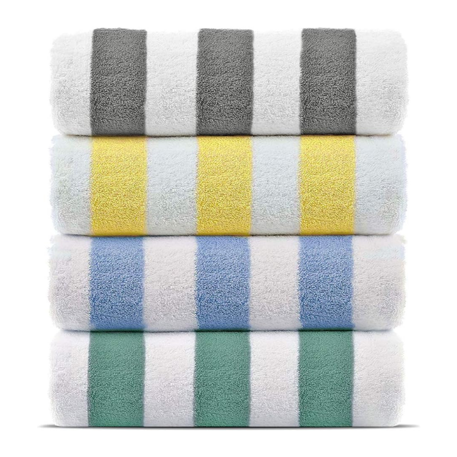 Personalized Cabana Stripe Beach Towel