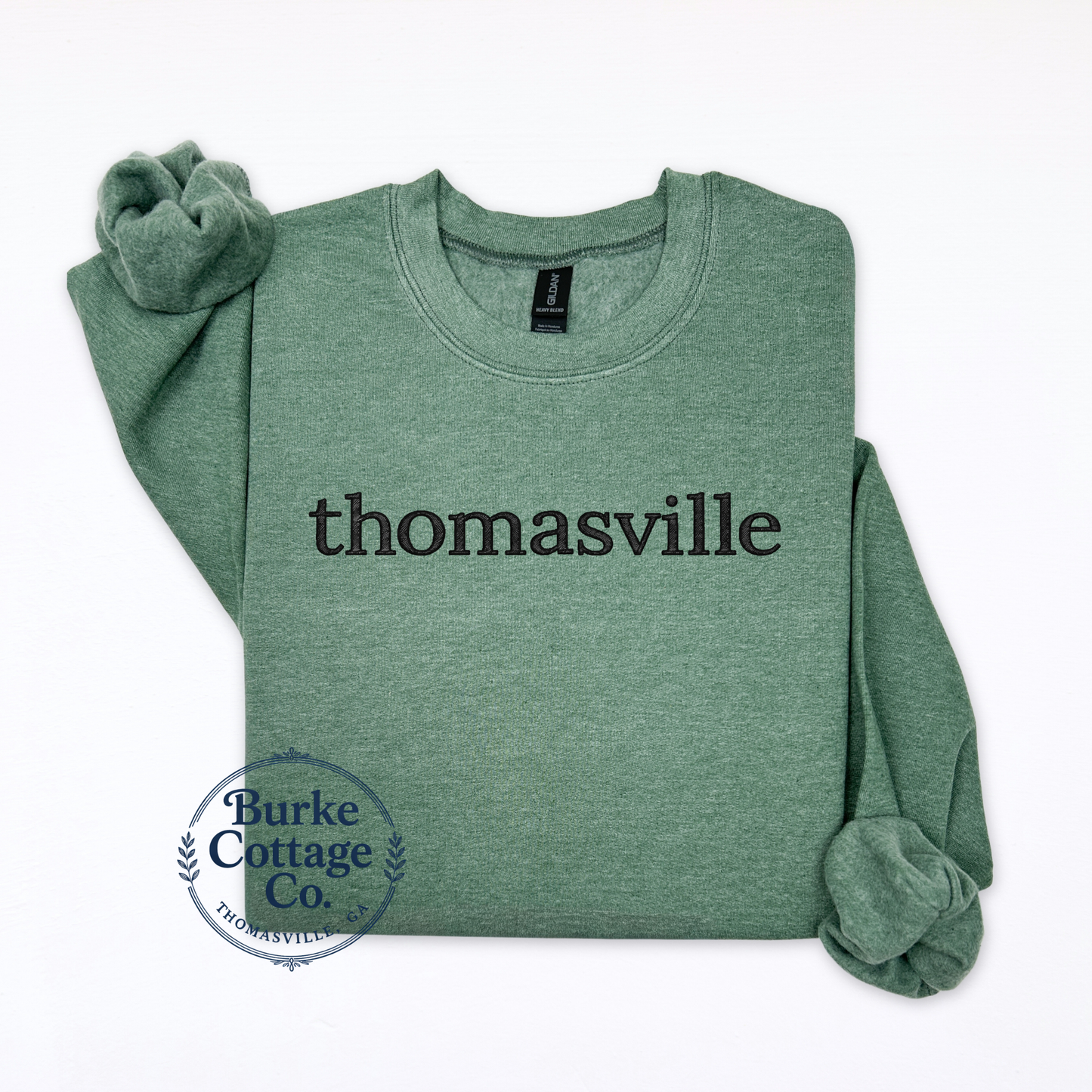Thomasville Embroidered Sweatshirt | Solid Thread Color