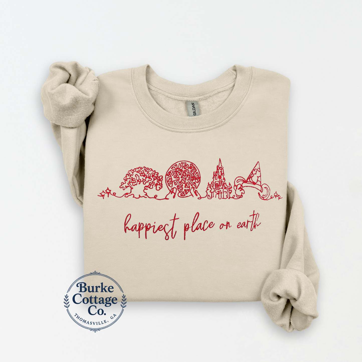 Happiest Place on Earth Embroidered Sweatshirt