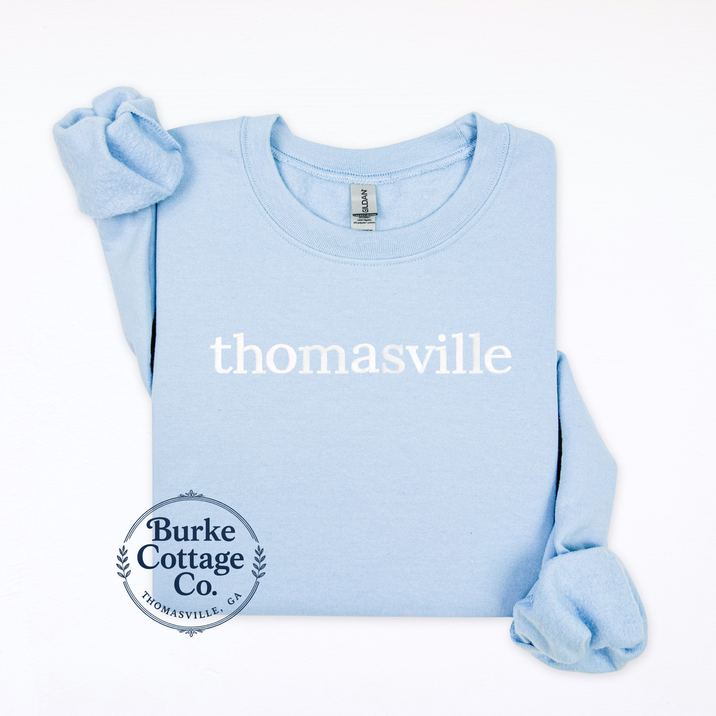 Thomasville Embroidered Sweatshirt | Solid Thread Color