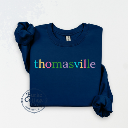 Thomasville Embroidered Sweatshirt | Multi-Color Design