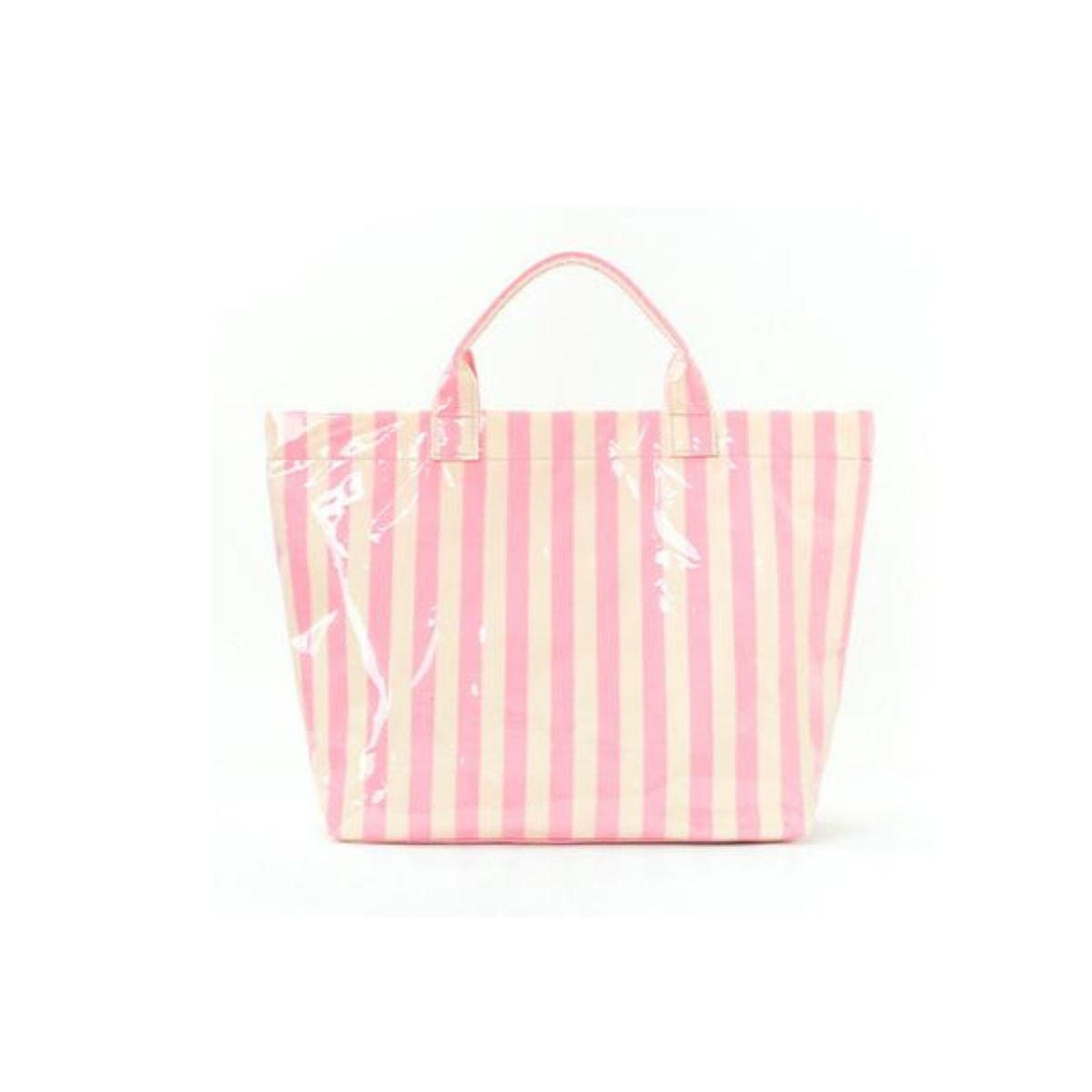 Colorblock Striped Tote Bag Snap Waterproof Beach Bag