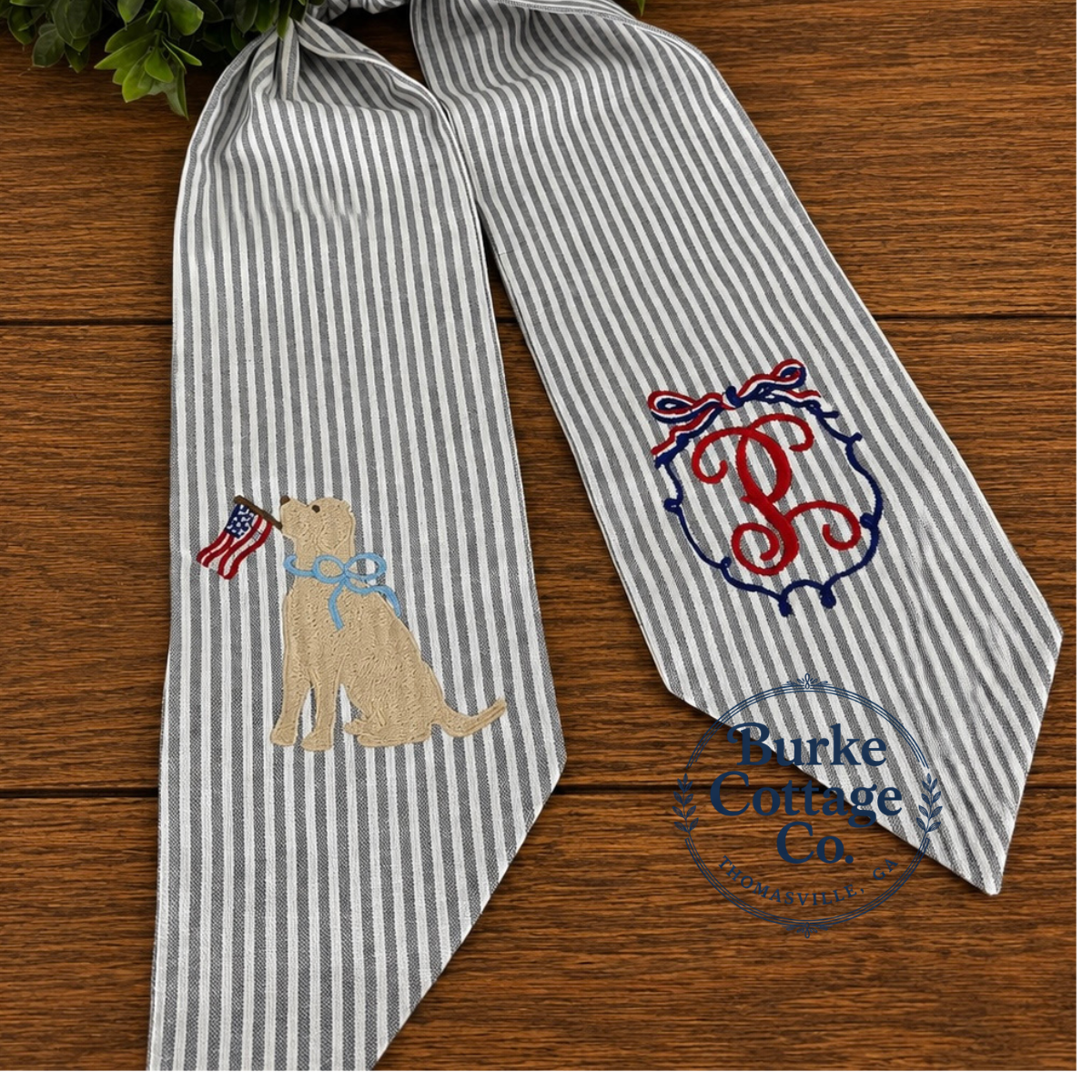 Personalized Patriotic Wreath Sash