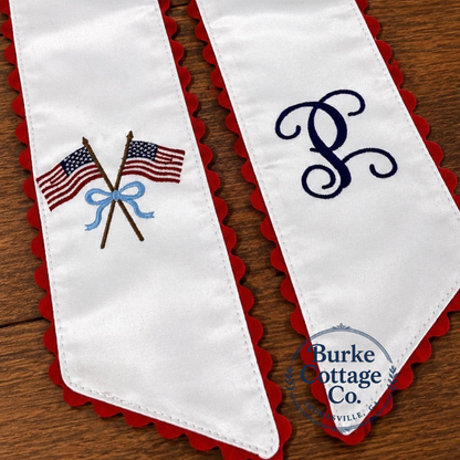 Personalized Patriotic Wreath Sash