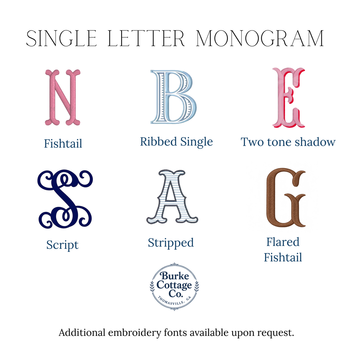Single letter monogram font choices
