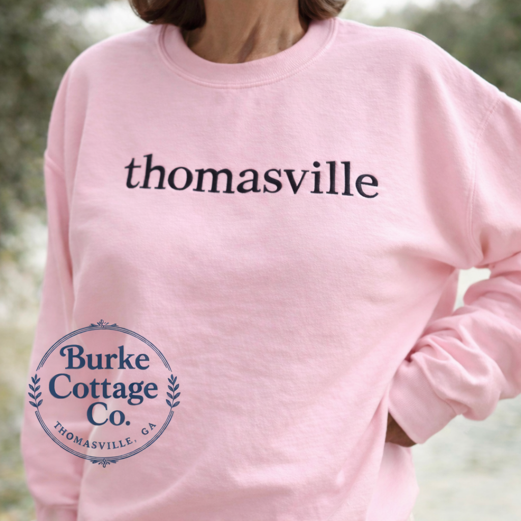 Thomasville Embroidered Sweatshirt | Solid Thread Color