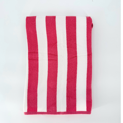 Personalized Cabana Stripe Beach Towel